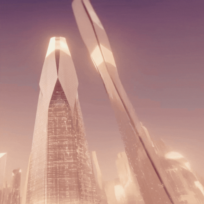 Animated visual representing AI amplification and intelligent automation